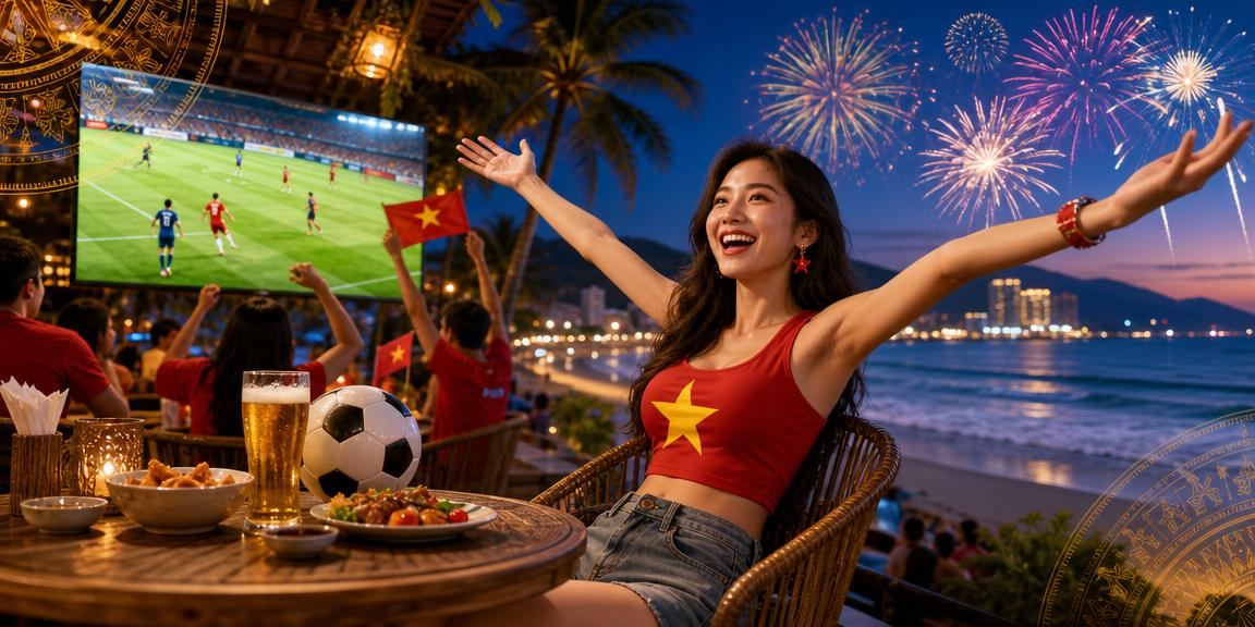 Người dùng Nha Trang tra kết quả xổ số qua ứng dụng di động bên ly cà phê sáng